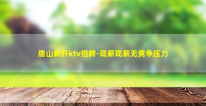 唐山新开ktv招聘-现薪现薪无竞争压力
